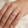 thumbnail image 5 of Rosec Jewels IGI Certified Lab Grown Pink Diamond Heart Promise Ring - Pink White Diamond Ring (1 Ct, Fancy Pink Color - VS1 Clarity), 10K Yellow Gold, US 10.00, 5 of 8
