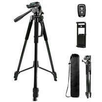 Camera Tripod for iphone,64" Phone Tripod Stand for Tablet Cameras,Travel Tripods Compatible with iPad iPhone DSLR SLR Projector,Phone Tripods Stand with Remote/Travel Bag /2 IN 1 Holder Mount