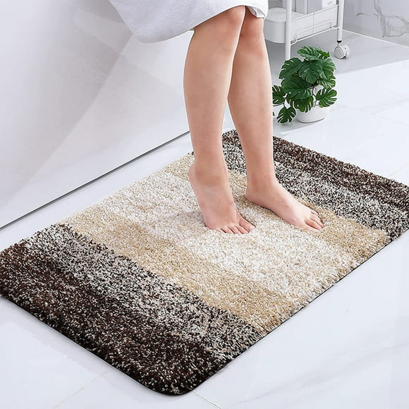 Fiudx Alfombra Flocada de Microfibra Suave, Antideslizante, Absorbente de Agua, Lavable a Máquina, Ideal para Sala de Estar y Dormitorio, 50 X 80 Cm.