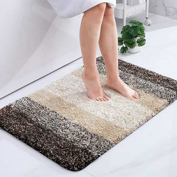 Xihbxyly Alfombra Flocada de Microfibra Suave, Antideslizante, Absorbente de Agua, Lavable a Máquina, Ideal para Sala de Estar y Dormitorio, 50 X 80 Cm.