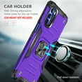 thumbnail image 5 of Circlemalls Case for Motorola Moto G Stylus 2022, Tempered Glass Screen Protector, Ring Stand Shockproof Cover-Purple, 5 of 5