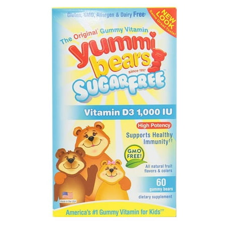 Nutritional Systems Gummy - Yummi Bears Vitamin D3 1,000IU Gummies, Sugar-Free, 60 Count