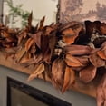 thumbnail image 4 of Toystoory Guirnalda de hojas de Magnolia, de follaje marrón, decoración duradera para todas las estaciones, que evoca la belleza Natural Kits de decoración para fiestas, 4 of 6