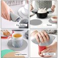 thumbnail image 3 of Silicone Pot Holder and Oven Mitts, Multipurpose Non-Slip Insulation Honeycomb Rubber Hot Pads Trivet, Heat Resistant Antislip Place Mat, Pack of 5, 3 of 6