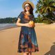 thumbnail image 4 of Disketp Cowboy Boots Under Starry Sky para Vestido de Manga Corta para Mujeres, Vestidos de Verano para Mujeres, Casual y Holgado para la Playa, 4 of 6