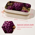 thumbnail image 5 of Thanksgiving Grapes Velvet Portable Earring Organizer with Removable Compartment - Gift Jewelry Box/Jewelry Boxes - Jewelry Display, 5 of 7
