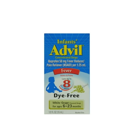 Infants' Advil White Grape Dye Free Concentrated Ibuprofen Drops, 0.5 Oz