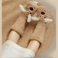 thumbnail image 5 of Women's Lamb Wool Warm Floor Socks - Cute Cozy Home Socks for Cold Weather, Soft Thick Plush Material, Non-Slip Bottom, Perfect for Lounging Sleeping, Comfortable Daily Wear, Khaki, 5 of 5