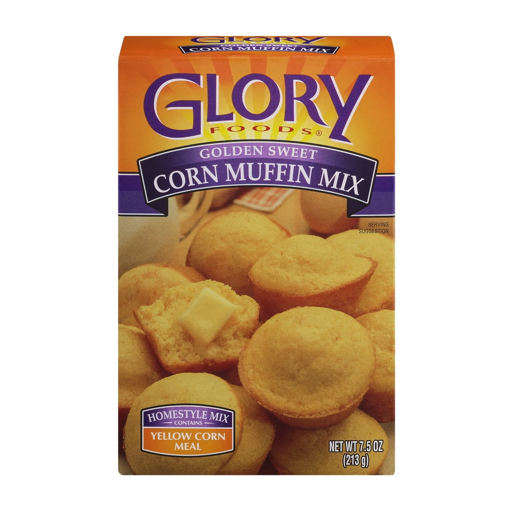 Glory Foods Golden Sweet Corn Muffin Mix Yellow Corn Meal, 7.5 OZ by McCall Farms, Inc