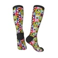 thumbnail image 4 of Fotbe Colorful Bulldog print Women's Men's Novelty Crew Socks Cotton Socks Knee High Socks for Walking,Running,Nurses,Pregnancy, 4 of 9