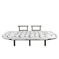 thumbnail image 3 of Phoenix Futon Couch, Hand Drawn Chinese Phoenix Tattoo Style Simplistic Magic Bird Print, Daybed with Metal Frame Upholstered Sofa for Living Dorm, Loveseat, Black and White, by Ambesonne, 3 of 4