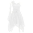 thumbnail image 3 of Alvivi Kids Girls One Shoulder Chiffon Party Dress Wedding Bridesmaid Gown 6-16, 3 of 5