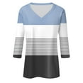 thumbnail image 6 of Shirt for Women's Fashion Casual V Neck 3/4 Sleeve Loose Printed T-Shirt Ladies Top, 6 of 6