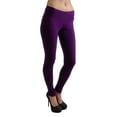 thumbnail image 2 of Vivian's Fashions Long Leggings - Cotton, Junior Size (Purple, 2X), 2 of 3