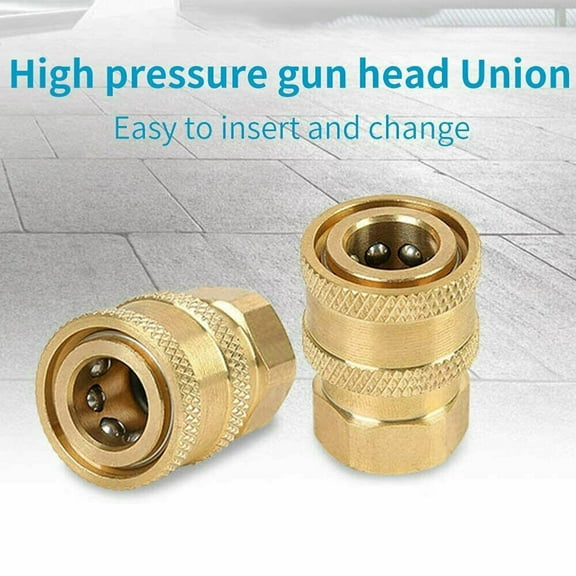 2PACK Pressure Washer Coupler Brass Fittings 1/4 Inch Quick Connect to Female