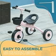 thumbnail image 2 of Barara King Kids Ride on Car, Electric Tricycle,Kids Tricycle for Toddlers Age 2-5 with Adjustable Seat, Toddler Bike, Pink, 2 of 7
