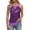 Purple, variant on ManxiVoo Women's Sparkly Tie Neck Sleeveless Top Sequin Embellished Evening Wear Elegant Camisole For Night Out L Size Pink