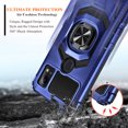 thumbnail image 4 of Nagebee For Cricket Icon 5 / AT&T Motivate 4 Phone Case with Tempered Glass Screen Protector, Full-Body Protective [Military-Grade] Magnetic Car Mount Ring Holder Durable Cover (Blue), 4 of 6