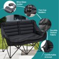thumbnail image 6 of ABORON Oversized Double Camping Chair - 2-Person Folding Chairs for Outdoor Sports, Padded Moon Round Chair for Adults, with Cup Holder & Carry Bag, Supports up to 990lbs, 6 of 8