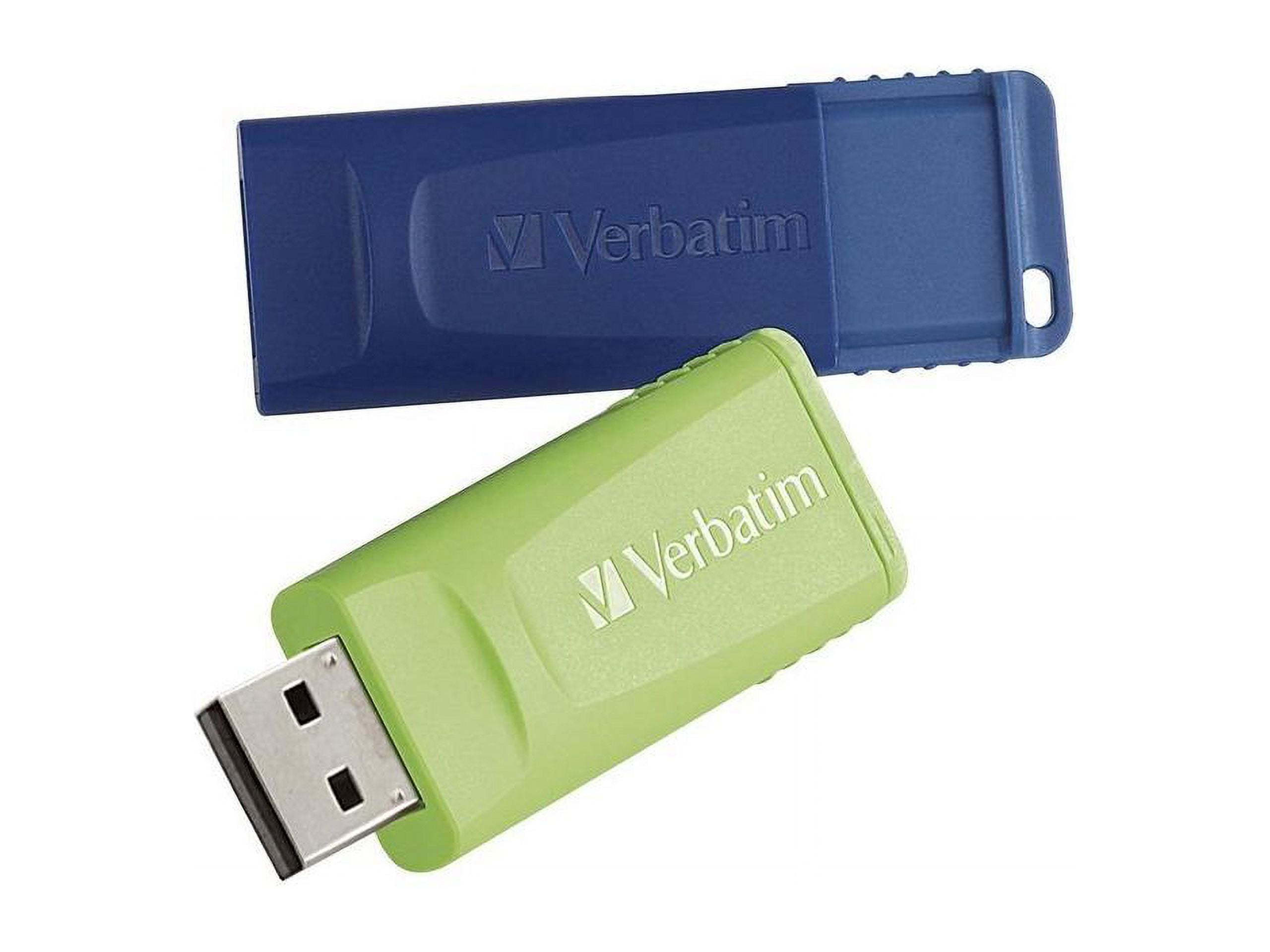 Verbatim 64GB Store 'n' Go USB Flash Drive - PC / Mac Compatible - 2pk - Blue, Green