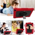 thumbnail image 6 of Kebiory for Walmart ONN 10.1 Inch Tablet Case Gen 3 2022(Model:100071485),Shockproof Kids Friendly Armor Case 360 Kickstand Shoulder Hand Strap Shell,for Walmart Onn 10.1 Inch 3nd Gen(Red+Black), 6 of 6