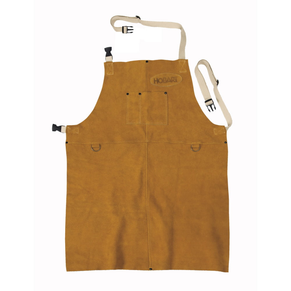 Grain cow hide leather welding apron single piece with adjustable straps 