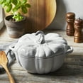 thumbnail image 6 of STAUB Cast Iron 3.5-qt Pumpkin Cocotte with Stainless Steel Knob - White, 6 of 8
