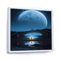 thumbnail image 2 of Designart "The Blue Moon Is Blue I" Fantasy Floater Framed Canvas Wall Art, 2 of 7
