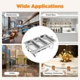 thumbnail image 6 of Miumaeov 3 Pans Food Warmer Stainless Steel Chafing Dish Buffet Set Catering Chafer with Lid, 6 of 18