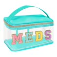 thumbnail image 3 of Bolso de cosméticos con purpurina de PVC, bolsa de cosméticos con cremallera, bolsa organizadora de maquillaje transparente para eventos deportivos de Verde, 3 of 10