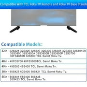 Abaima TV Legs for TCL Roku TV Stand Legs,Replacement Black Legs for TCL Smart TV Base Stand for 32 40 49 50 55 Inch with Screws(Black)