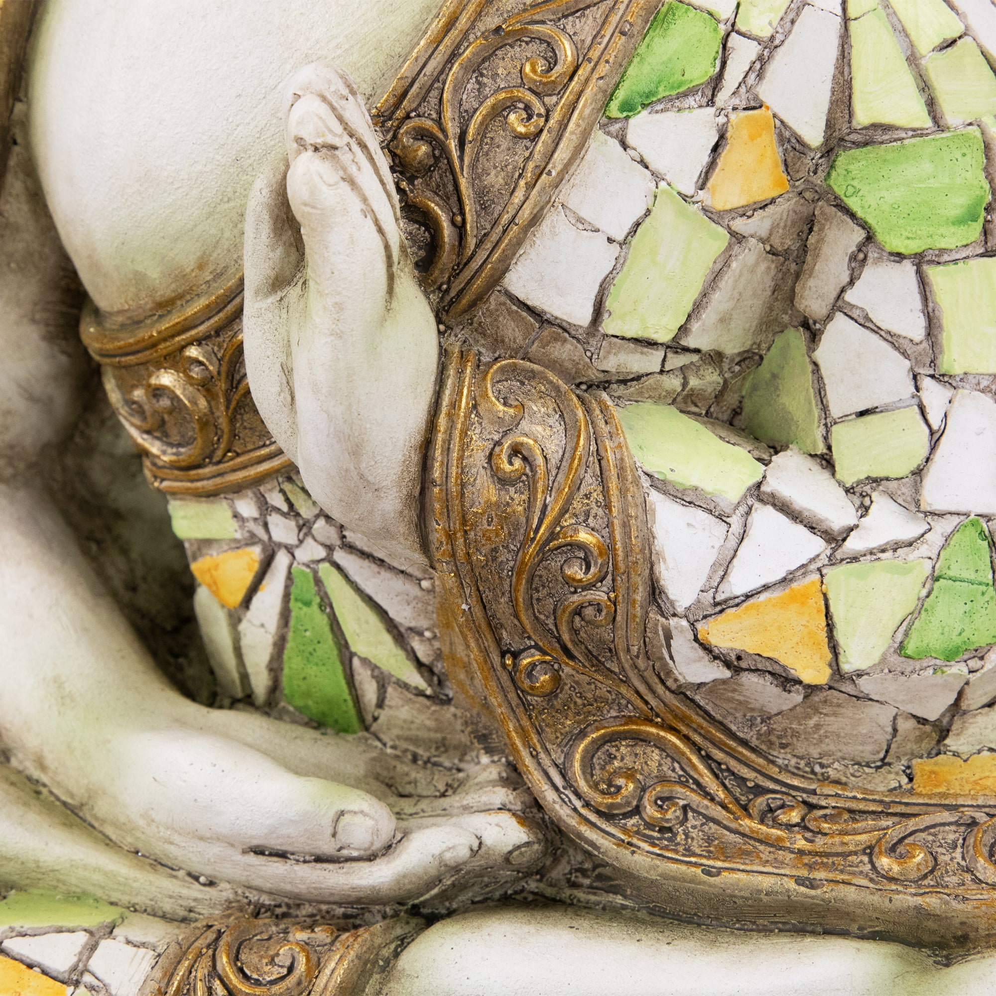 Northlight Meditating Mosaic Buddha Outdoor Ceramic Garden Statue - 19.5"