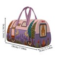 thumbnail image 2 of Camper Bag, Hippie Bus Weekender Bag, Hippie Bag, Hippie Bohemian Quilted Weekender Travel Bag Floral Print, Overnight Stay Carry On Shoulder Bag, 1 Pc, 2 of 6
