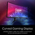 thumbnail image 2 of MSI Optix MAG342CQR 1500R Curvatura 21:9 Relación de aspecto bisel estrecho 1ms 3440 x 1440 (UWQHD) 144Hz Índice de actualización inclinación/giro/altura/pivote ajuste de 34 pulgadas AMD Freesync Gami, 2 of 5