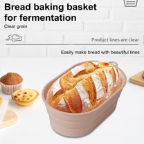 Pebbuoy Pebbuoy Silicone Bread Fermentation Basket Round Oval Dough Proofing Box Oven Safe Collapsible Sourdough Baking Supplies for Home