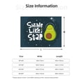 thumbnail image 5 of Uemuo Avocado in Space1 Printed Throw Blanket for Couch, Fluffy Fuzzy Blankets for Bed, Sofa, Cozy Flannel Faux Fur Blanket-60"x50", 5 of 6