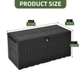 thumbnail image 2 of Dextrus 240 Gallon XXL Deck Box, Weatherproof Resin Outdoor Storage with Lock, 3-Person Bench for Patio, Garden, Pool, Black, 2 of 7