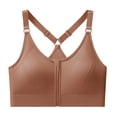 thumbnail image 2 of Avrnliq Womens Free Size Seamless Sports Bra with Front Zipper Adjustable Straps Moisture Wicking Breathable Coffee, 2 of 6