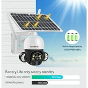 LS VISION 4MP WiFi Solar Wireless Security Cameras System CCTV Waterproof Outdoor PTZ
