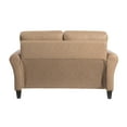 thumbnail image 6 of Lifestyle Solutions Alexa Loveseat with Rolled Arms, Brown Fabric, 6 of 8