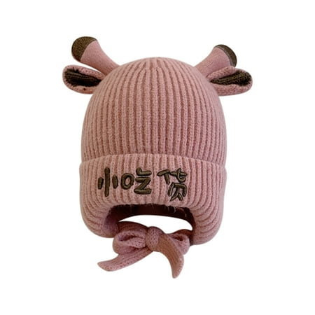 

YWDJ Kids Winter Earmuff With Cashmere Fisherman Hat Warm Hat Pink 46-48cm