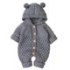thumbnail image 1 of Newborn Baby Boy Girl Bear Ear Knitted Romper Jumpsuit Hooded Sweater Outfit Set 6-12monate, 1 of 4
