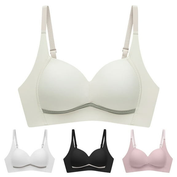 Darzheoy Bras for Women No Underwire Casual Sexy Shaping Cup Shoulder Strap Underwire Bra Plus Size Wirefree Bras 38/85