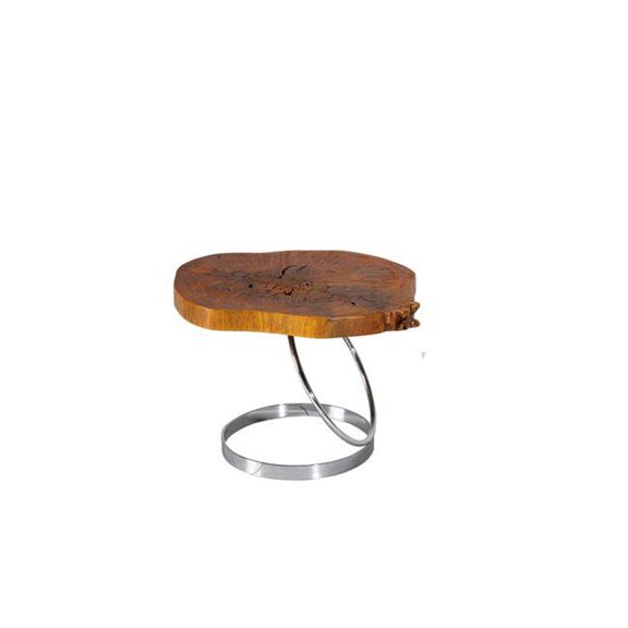 HomeRoots 283224 Modern Live Edge End Table - Wood