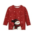 thumbnail image 4 of Girls Long Sleeve Crewneck Pullover Top with Festive Hanging Ornament Print for Holiday and Everyday Wear, 4 of 4