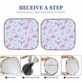thumbnail image 6 of Fotbe Purple Butterfly 2-Piece Car Windshield Sun Shade | Sun Blocker for Car Windshield | Foldable Automotive Interior Accessories for Sun Protection-Small, 6 of 7