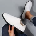 thumbnail image 2 of Lilgiuy Womens Slip On Shoes Comfort Comfortable For Walking Sneakers Mesh Breathable ShoesWhite8.5 Winter Fashion 2022, 2 of 5