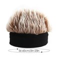thumbnail image 3 of Gorras de pelo corto divertidas para hombres y mujeres, gorro de Hip Hop, gorro de peluca, gorras de béisbol suaves transpirables para deportes al aire libre, sombreros de tupé de fiesta, 3 of 5