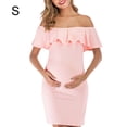 thumbnail image 3 of ZLight Robe de Maternité d'Allaitement Selfiee pour Femmes avec Volants Robe d'Allaitement pour Femmes 00011 Bourgogne Grand Rose S, 3 of 6
