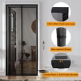 thumbnail image 6 of Magnetic Screen Door, 43" x 81" Auto Closure Mesh Curtain, Heavy-Duty Windproof Bug Screen, Pet & Kid Friendly, Fits Front/Sliding/Patio Door, Black, 6 of 7